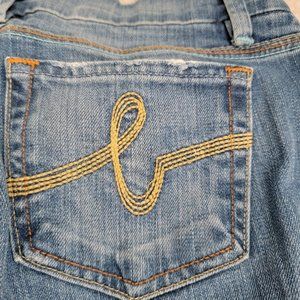 bebe distressed Boot Cut Medium Wash Denim Jeans  Size 26
